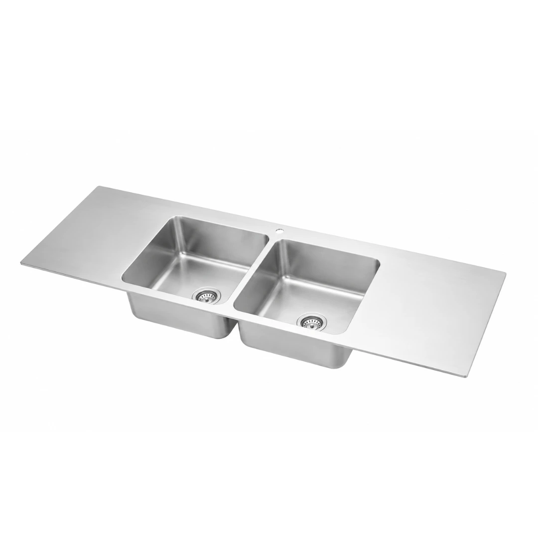 Double Bowl Sink with Double Drain Board – Kitchen Sink